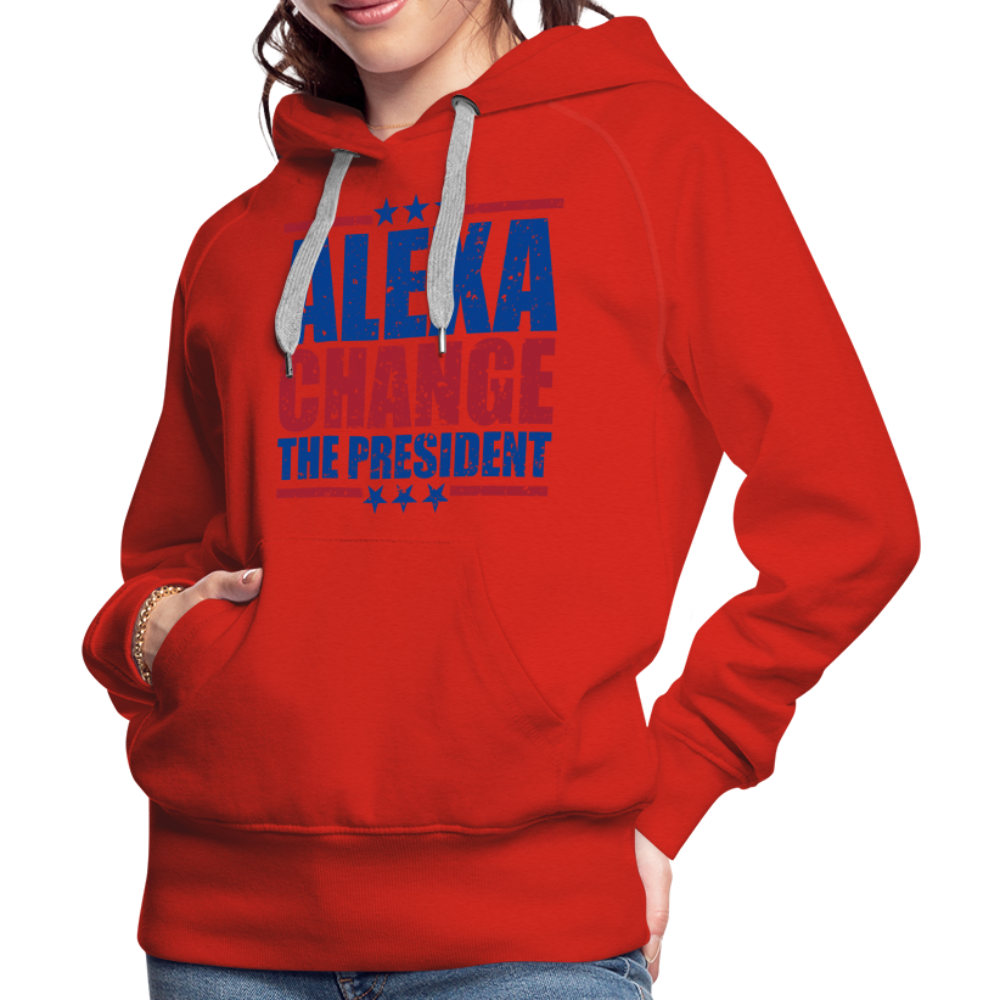 Alexa Change the President Men's Women’s Premium Hoodie - red