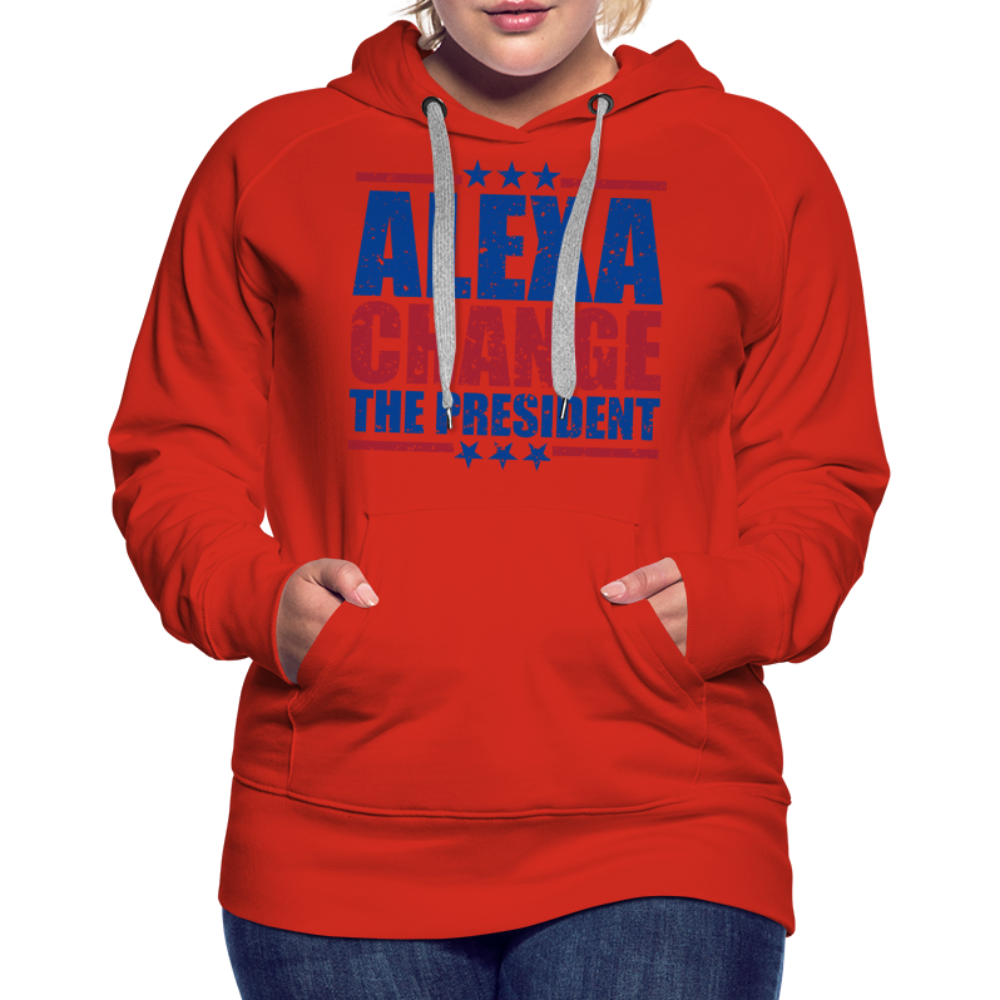 Alexa Change the President Men's Women’s Premium Hoodie - red