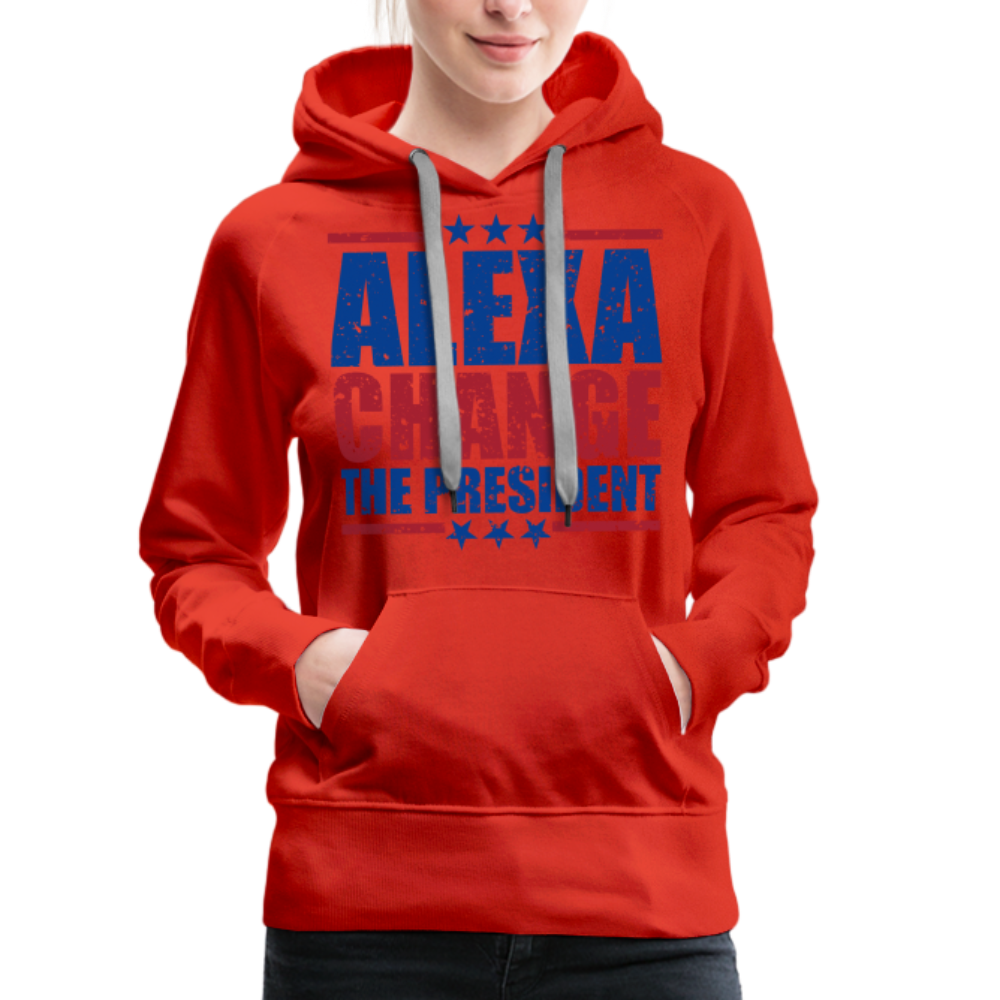 Alexa Change the President Men's Women’s Premium Hoodie - red