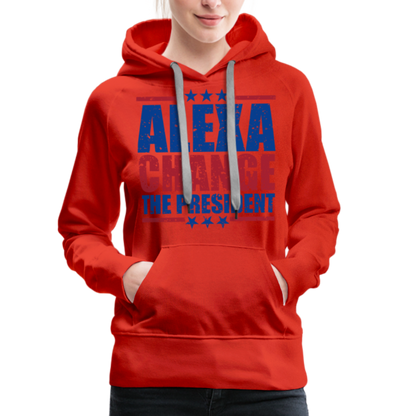 Alexa Change the President Men's Women’s Premium Hoodie - red