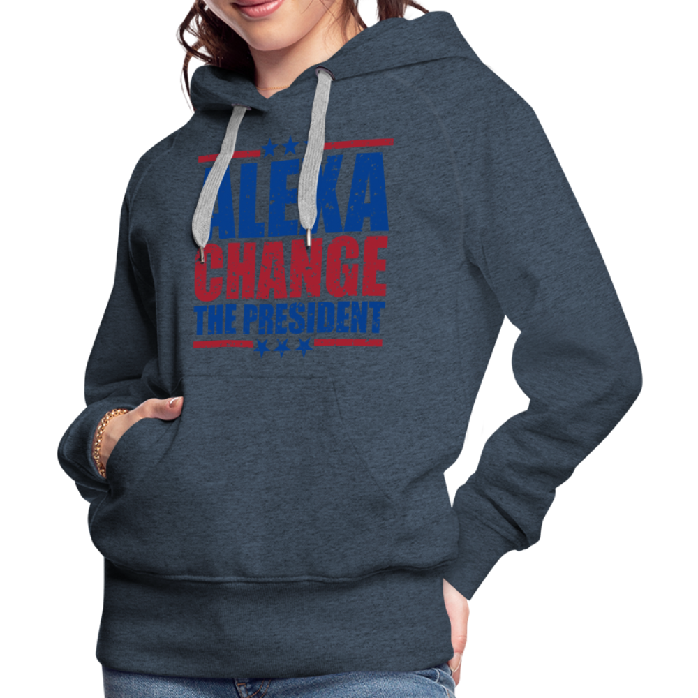 Alexa Change the President Men's Women’s Premium Hoodie - heather denim