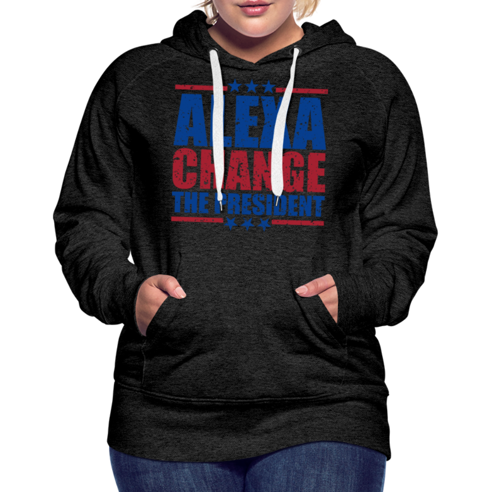 Alexa Change the President Men's Women’s Premium Hoodie - charcoal grey