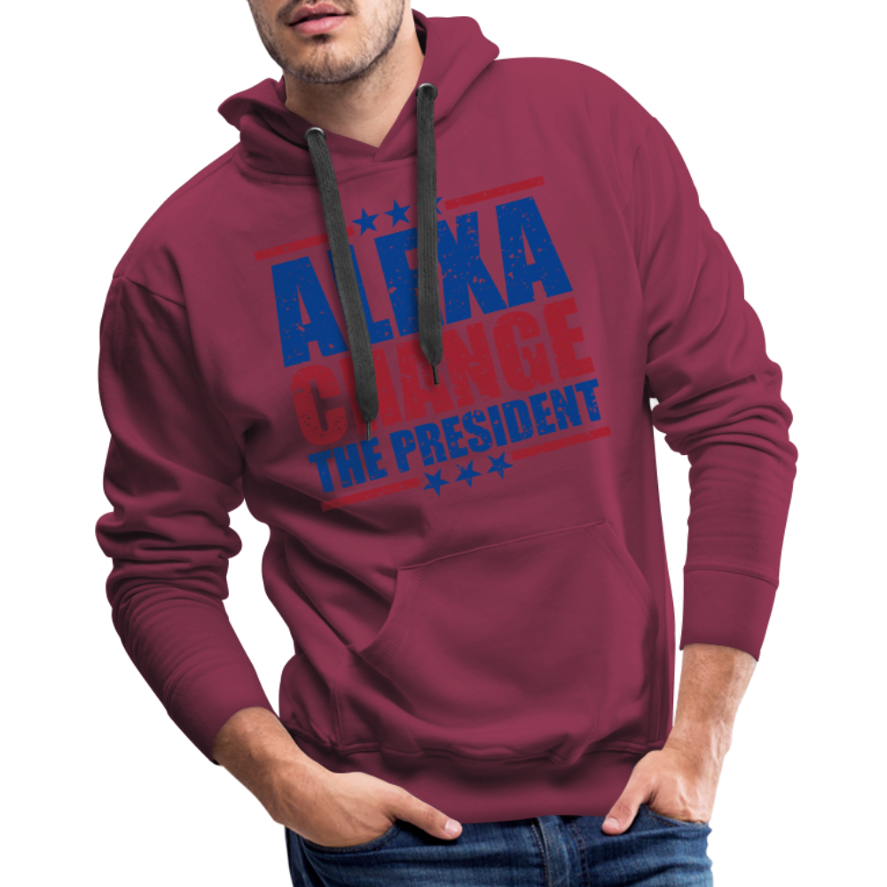 Alexa Change the President Men's Men’s Premium Hoodie - burgundy