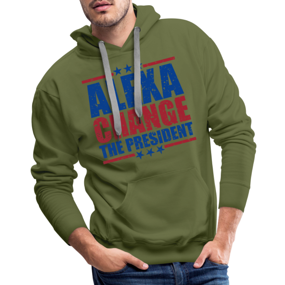 Alexa Change the President Men's Men’s Premium Hoodie - olive green