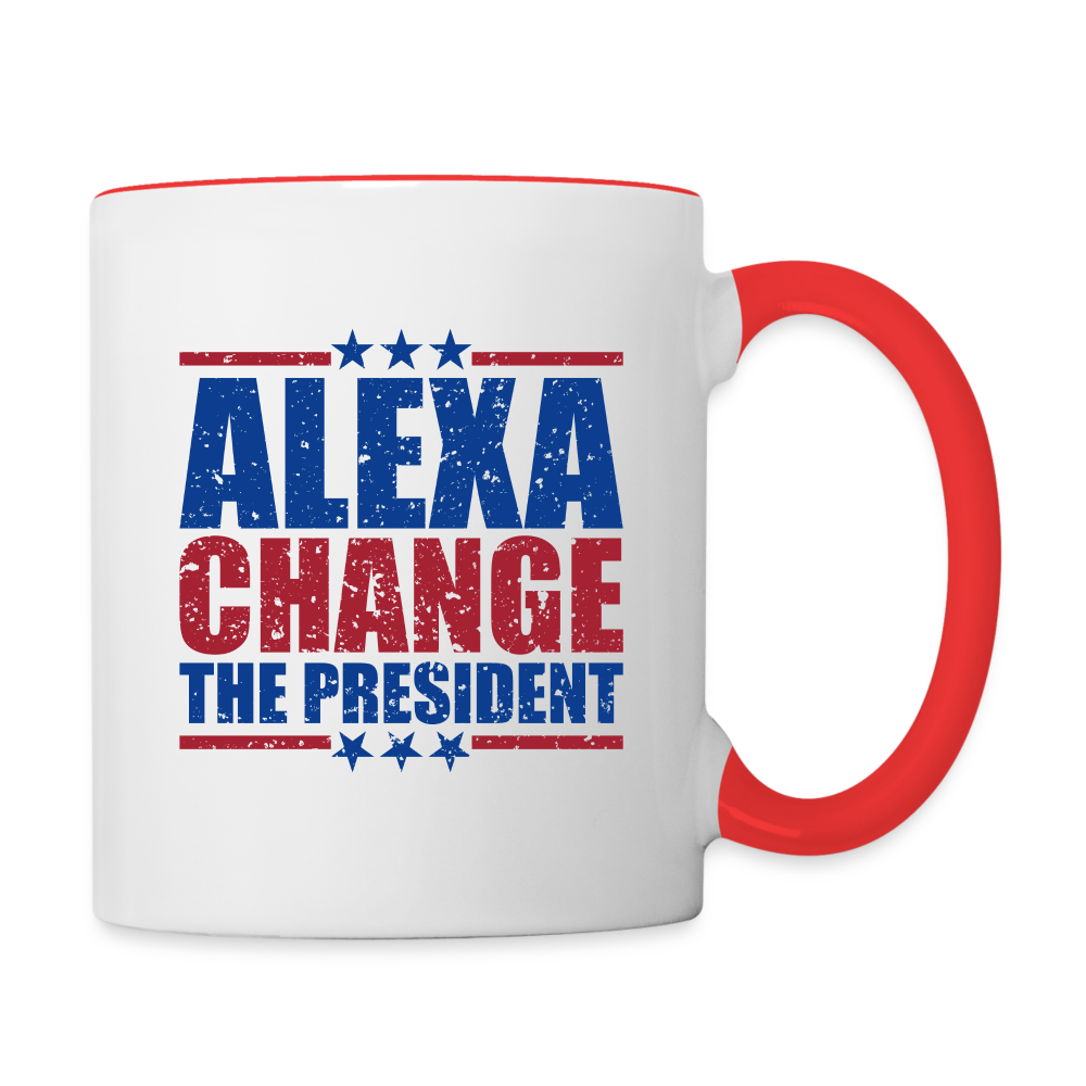 Alexa Change the President Coffee Mug - white/red