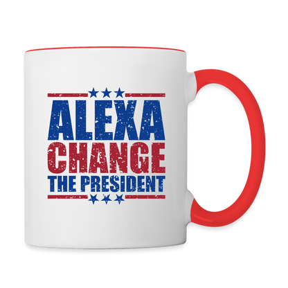 Alexa Change the President Coffee Mug - white/red