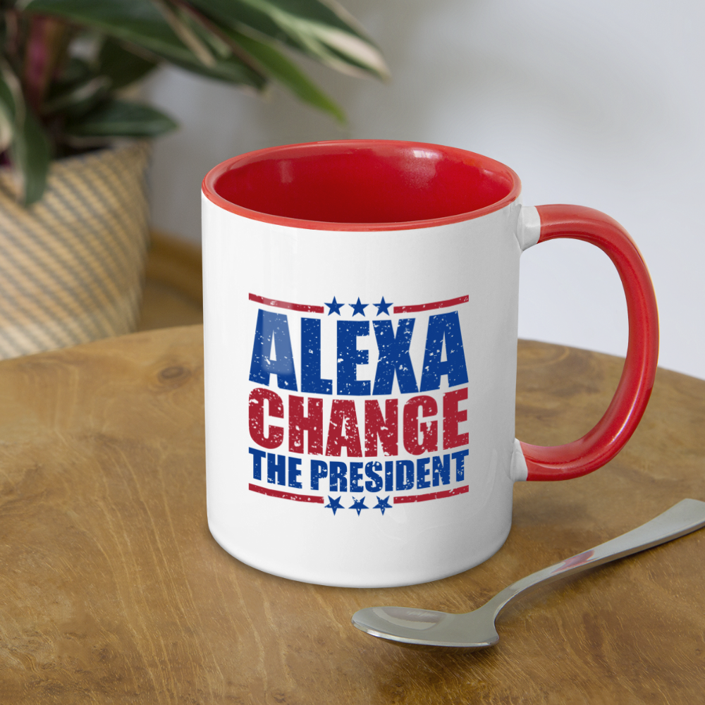 Alexa Change the President Coffee Mug - white/red