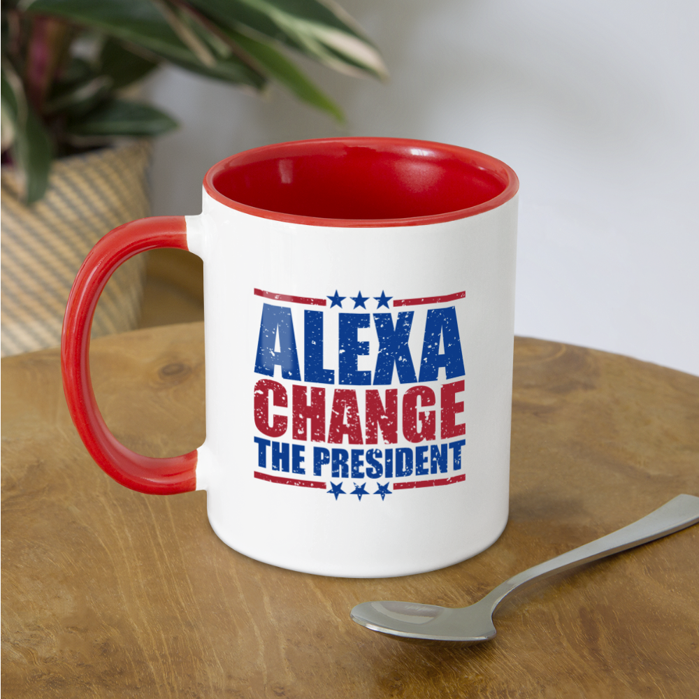 Alexa Change the President Coffee Mug - white/red