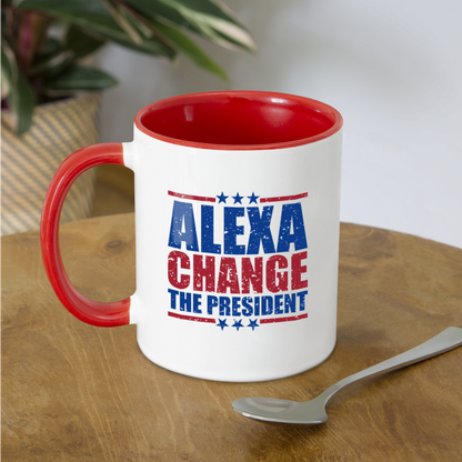 Alexa Change the President Coffee Mug - white/red