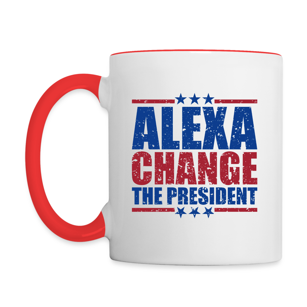 Alexa Change the President Coffee Mug - white/red