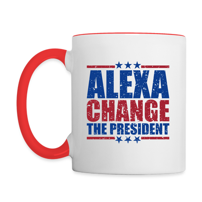 Alexa Change the President Coffee Mug - white/red