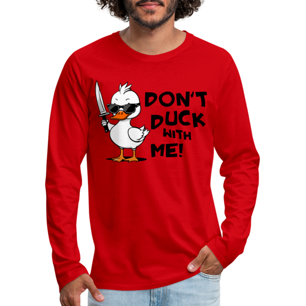 Men's Premium Long Sleeve T-Shirt - red