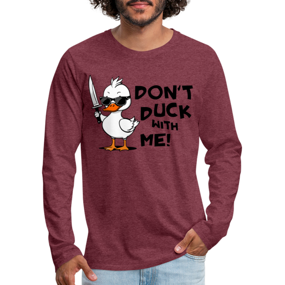 Men's Premium Long Sleeve T-Shirt - heather burgundy