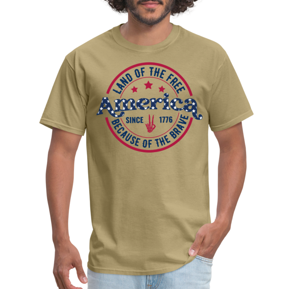 American Land Of The 1776 T-Shirt - khaki