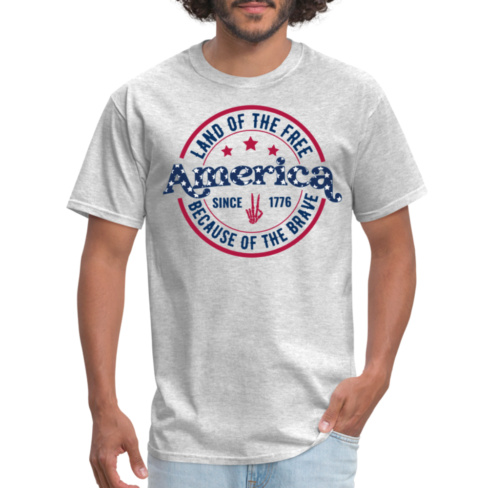 American Land Of The 1776 T-Shirt - heather gray