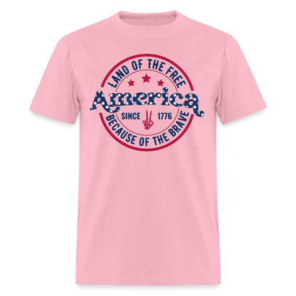 American Land Of The 1776 T-Shirt - pink