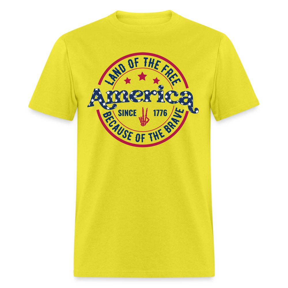 American Land Of The 1776 T-Shirt - yellow