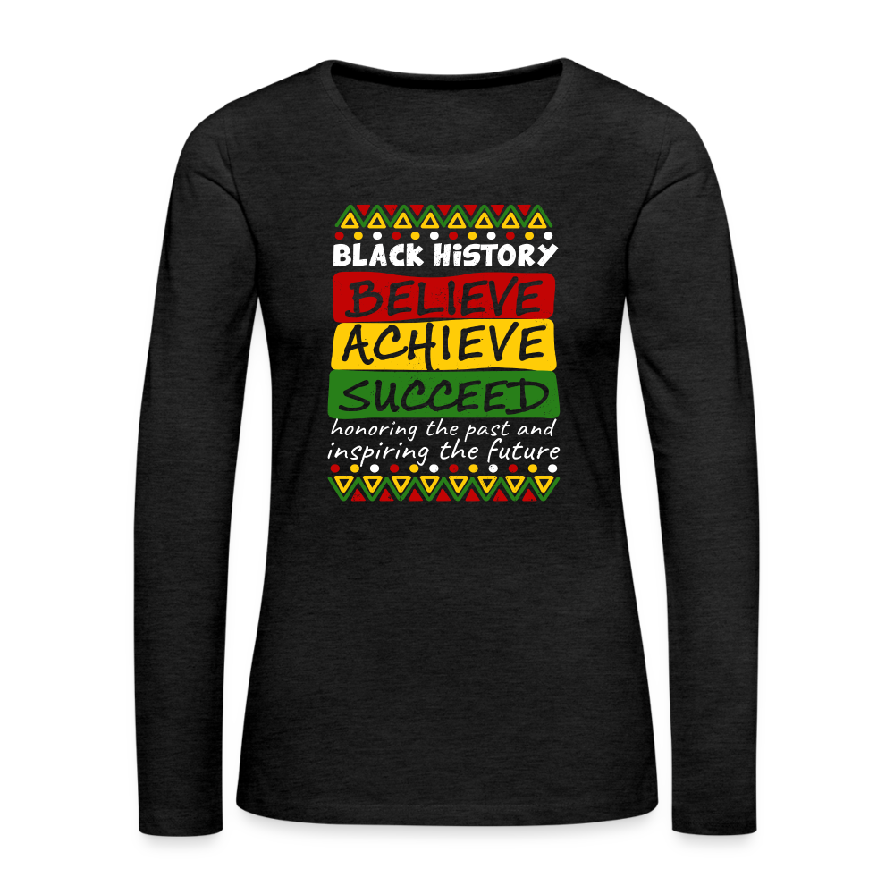 Women's Premium Long Sleeve T-Shirt - charcoal grey