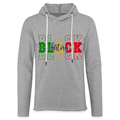 Black History Lightweight Terry Hoodie - heather gray