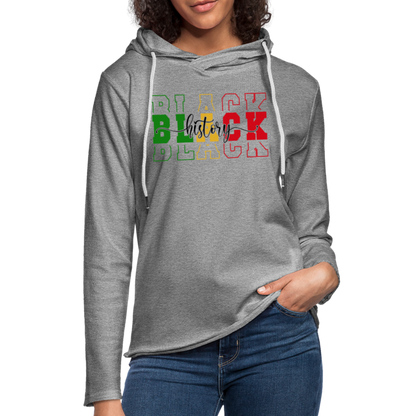 Black History Lightweight Terry Hoodie - heather gray