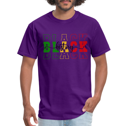Black History T-Shirt - purple