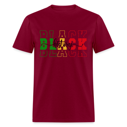 Black History T-Shirt - burgundy