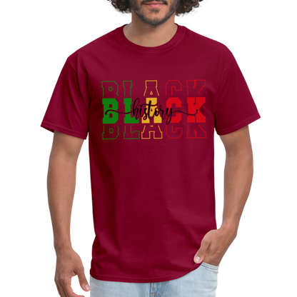 Black History T-Shirt - burgundy