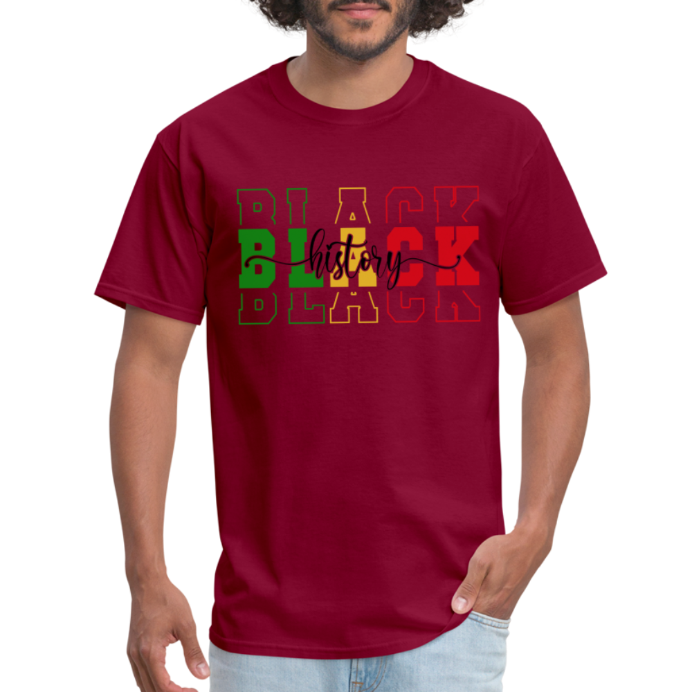Black History T-Shirt - burgundy