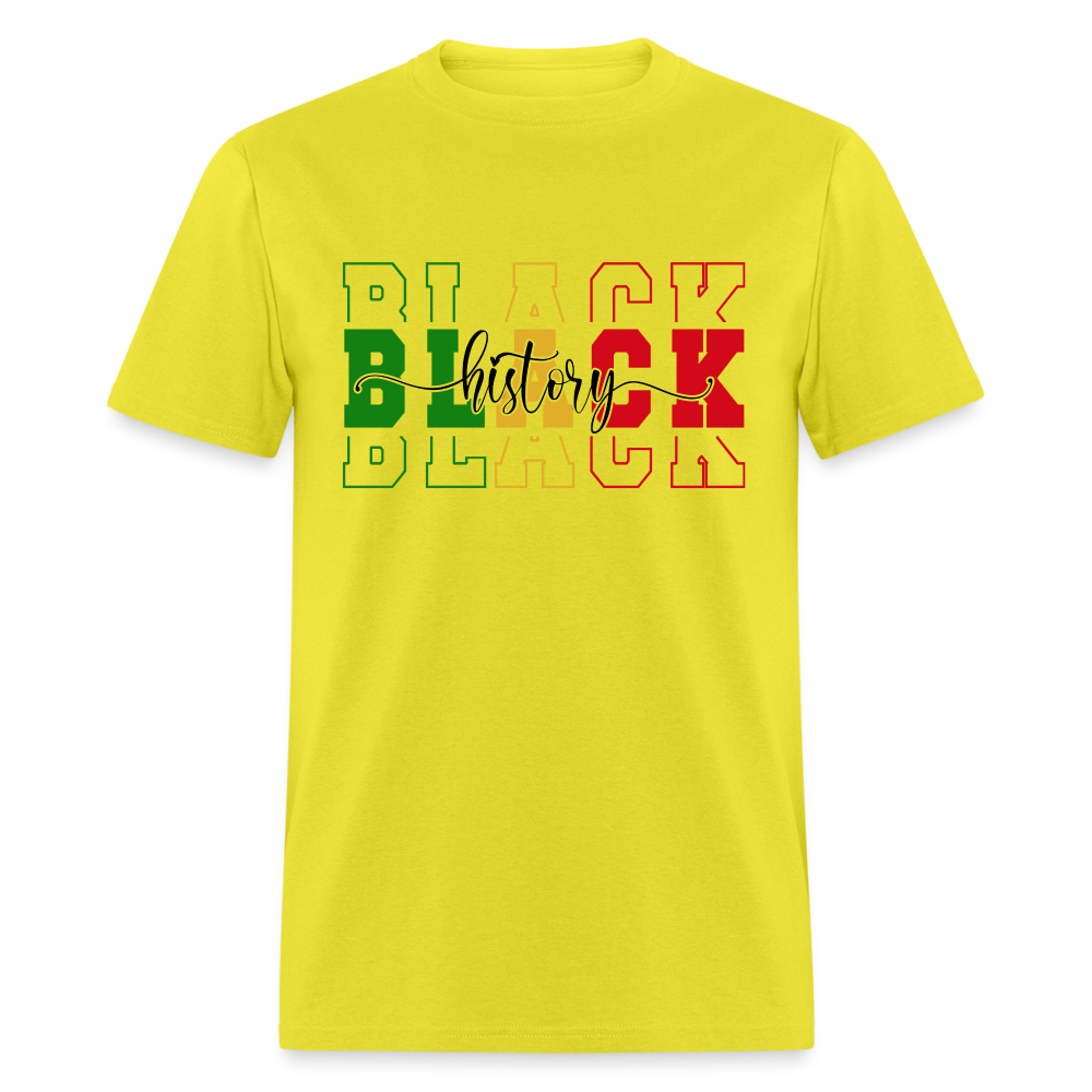 Black History T-Shirt - yellow