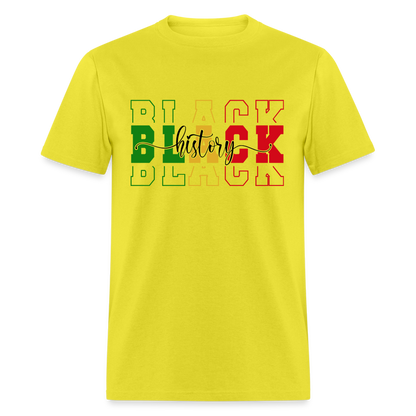 Black History T-Shirt - yellow