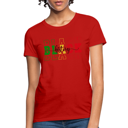 Black History Women's T-Shirt - red