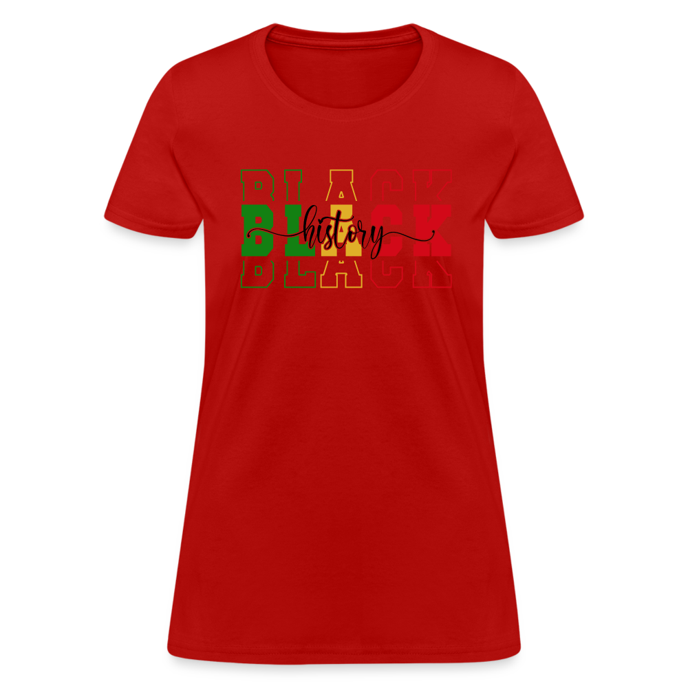 Black History Women's T-Shirt - red