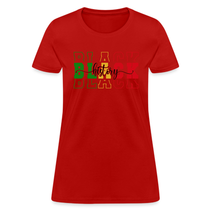 Black History Women's T-Shirt - red