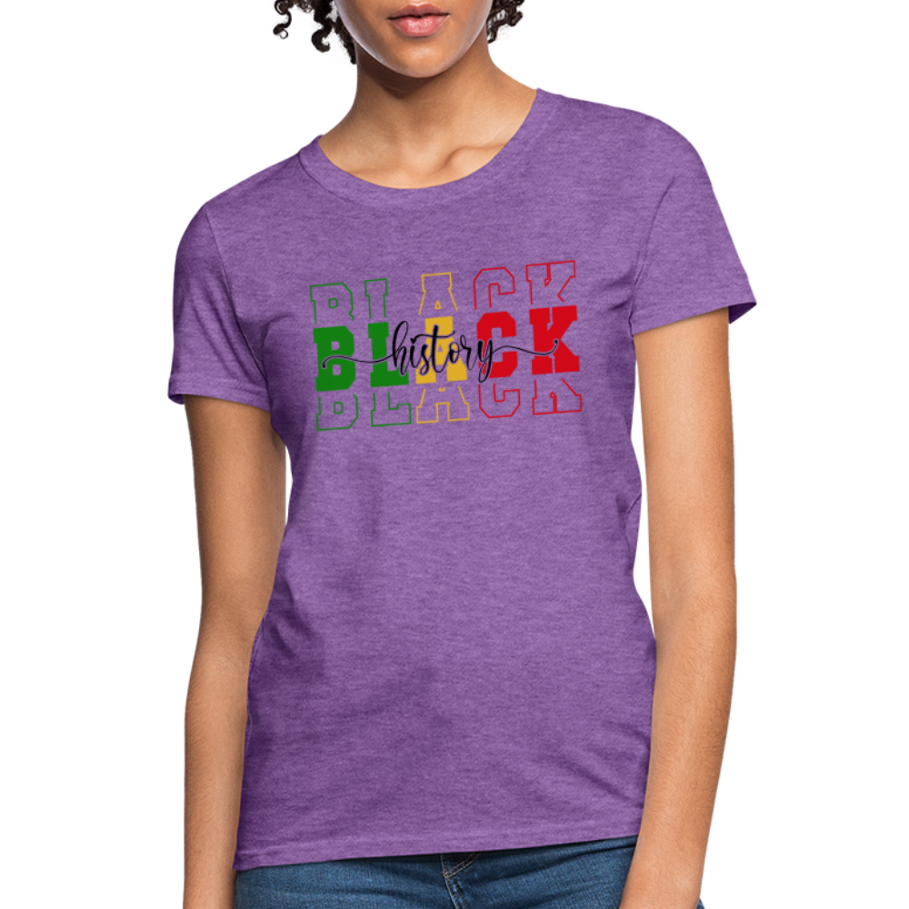 Black History Women's T-Shirt - purple heather