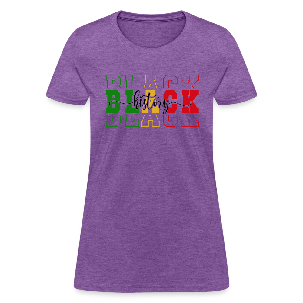 Black History Women's T-Shirt - purple heather