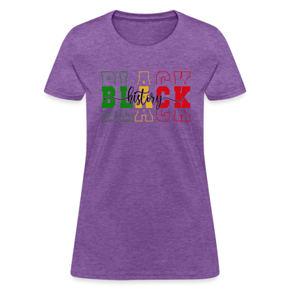 Black History Women's T-Shirt - purple heather