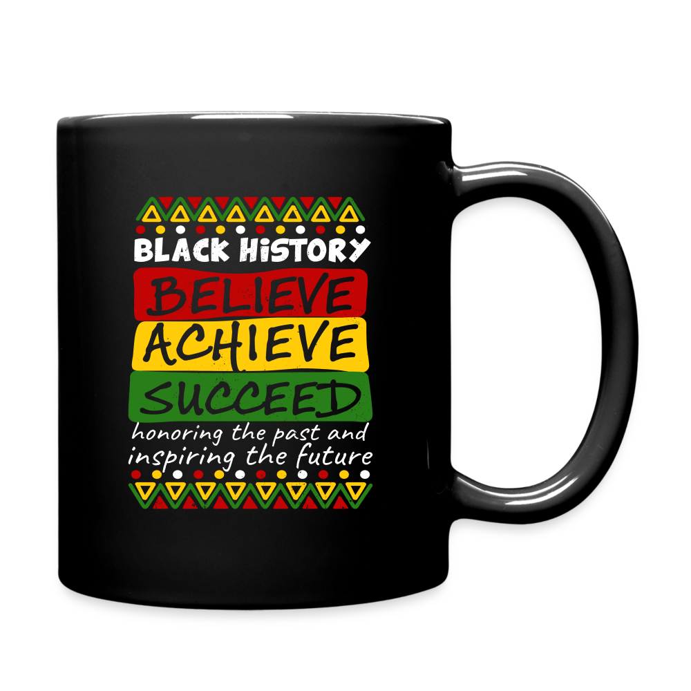 Black History Coffee Mug (Believe Achieve Succeed) - black