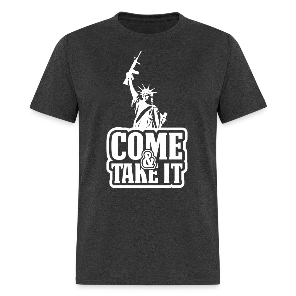 Come & Take It T-Shirt - (2nd Amendment Statute of Liberty) - heather black