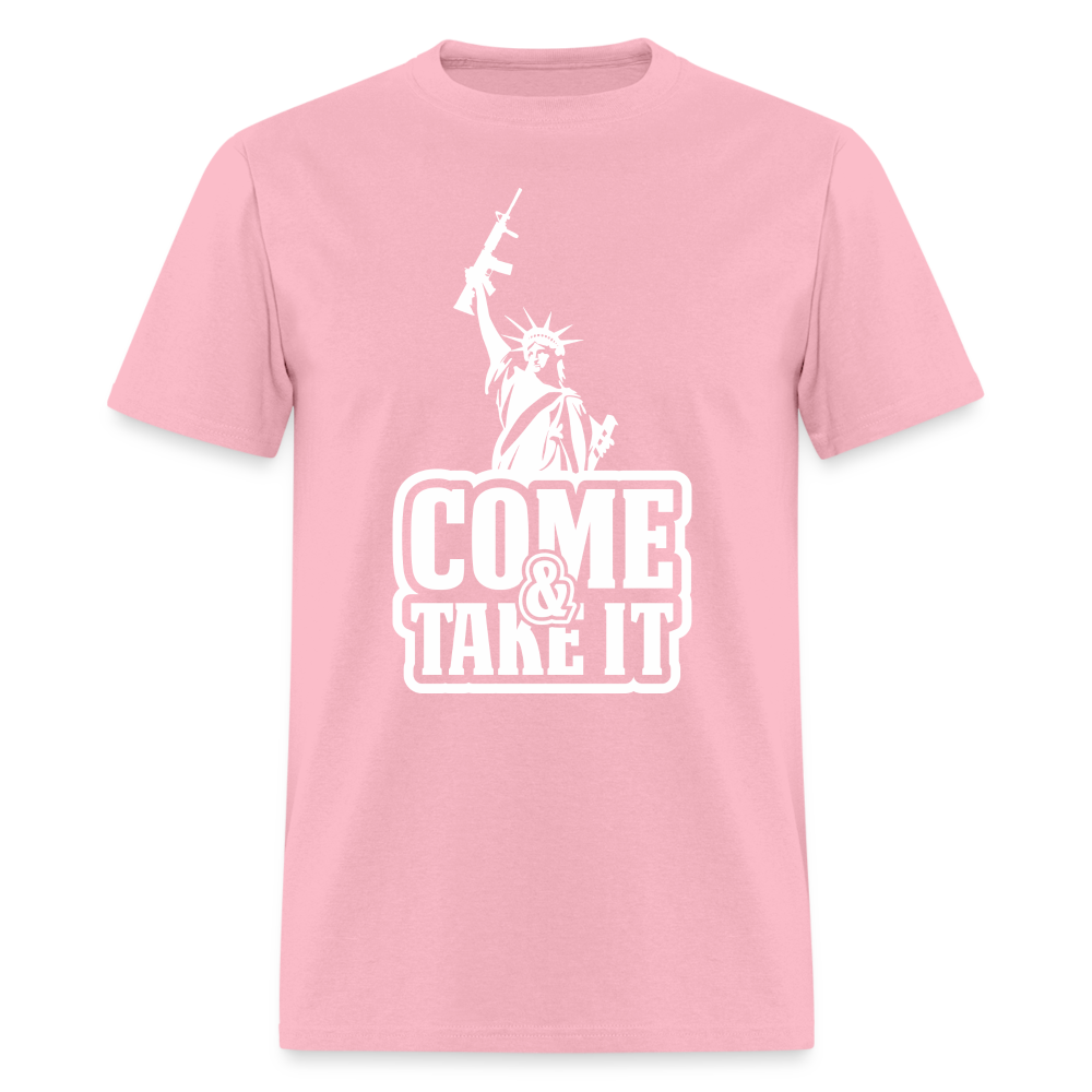 Come & Take It T-Shirt - (2nd Amendment Statute of Liberty) - pink