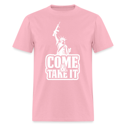 Come & Take It T-Shirt - (2nd Amendment Statute of Liberty) - pink