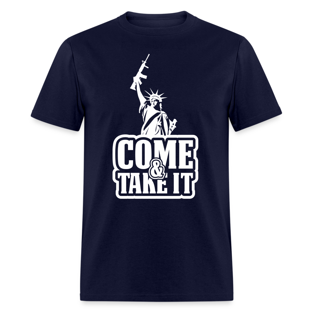 Come & Take It T-Shirt - (2nd Amendment Statute of Liberty) - navy