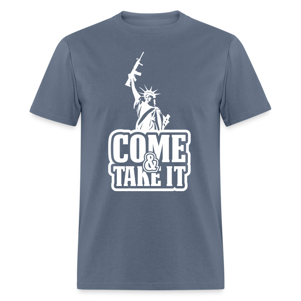 Come & Take It T-Shirt - (2nd Amendment Statute of Liberty) - denim