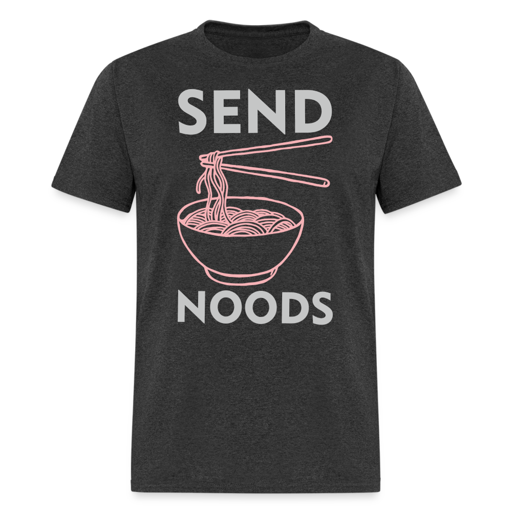 Send Noods T-Shirt (Noodles or Nudes) - heather black