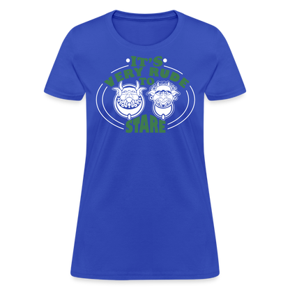 It's Very Rude To Stare Women's T-Shirt (Knockers) - royal blue