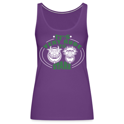 It's Very Rude To Stare Women’s Premium Tank Top (Knockers) - purple