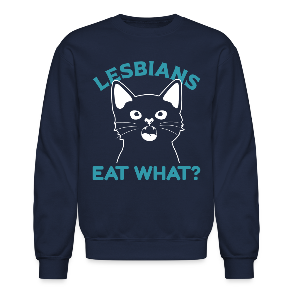 Lesbians Eat What Sweatshirt (Pussy Cat) - navy