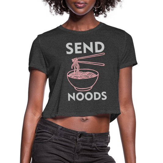 Send Noods Cropped Top T-Shirt - deep heather