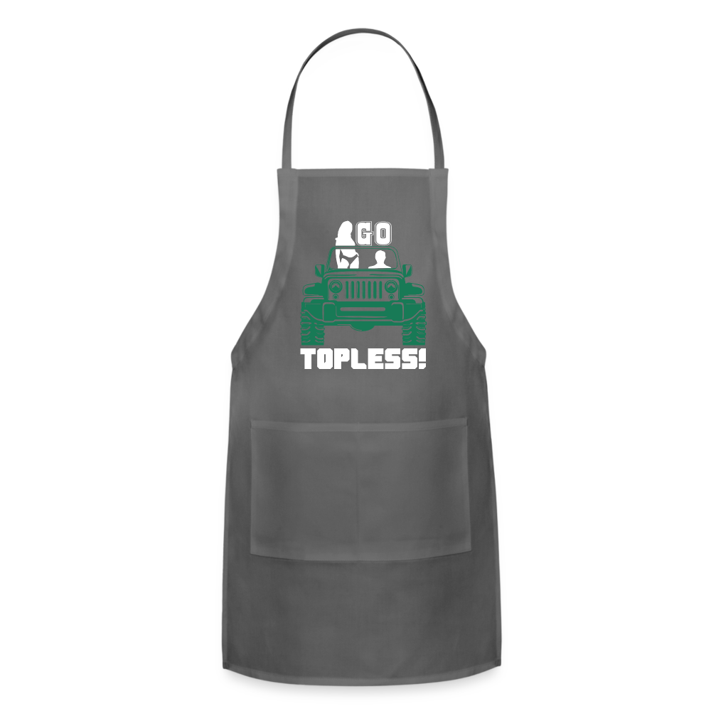 Go Topless Adjustable Apron - charcoal