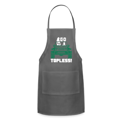 Go Topless Adjustable Apron - charcoal