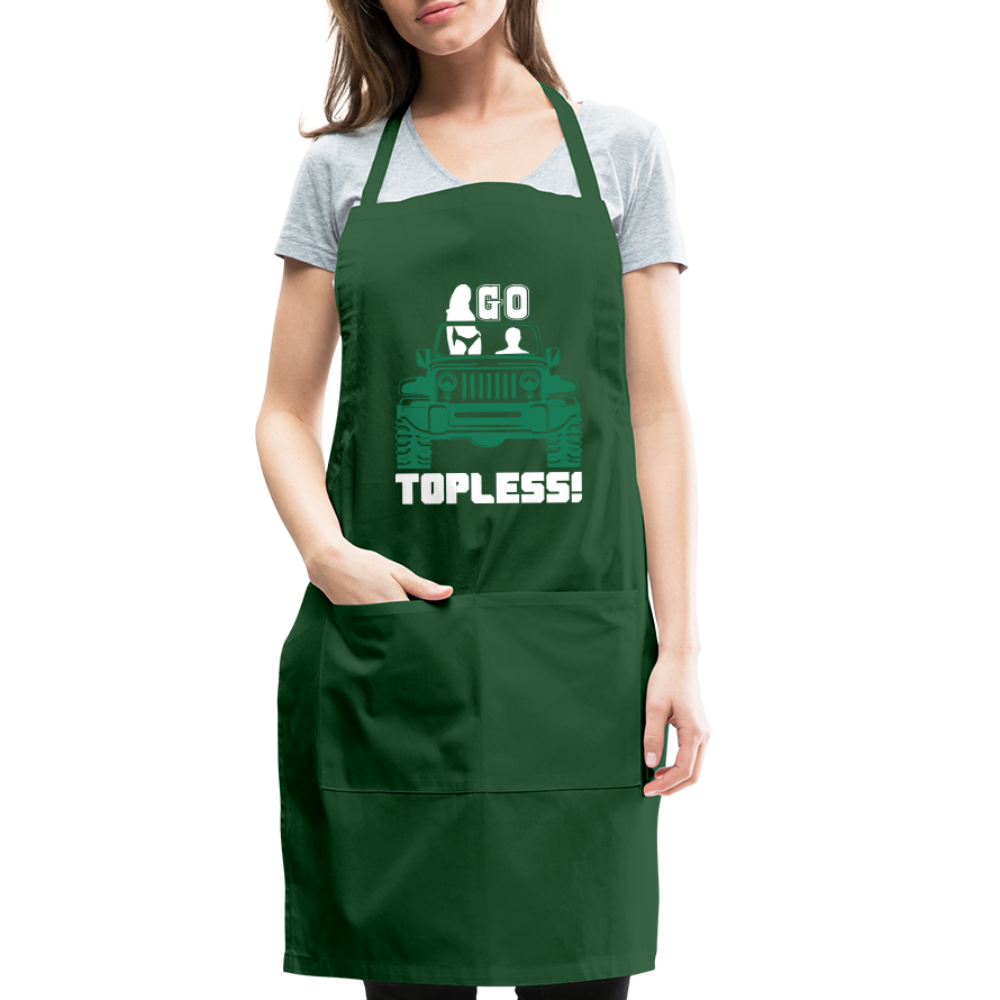 Go Topless Adjustable Apron - forest green